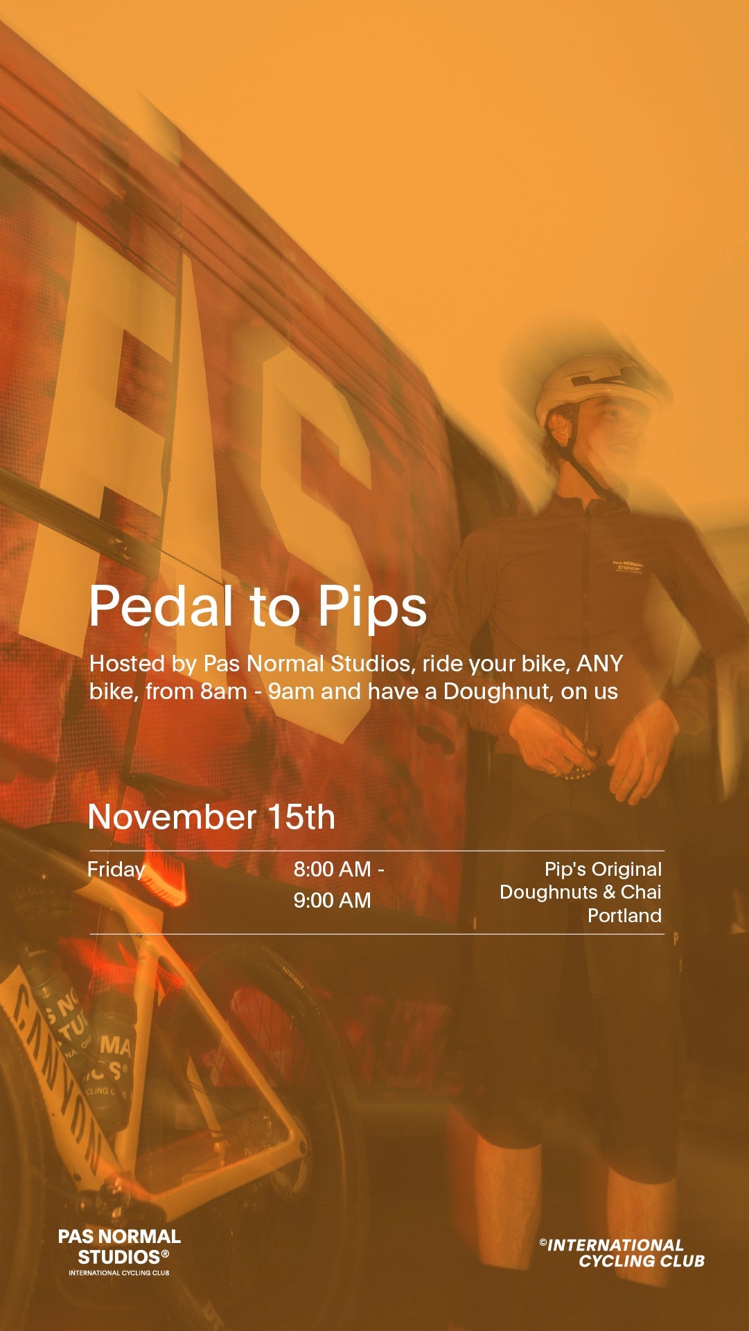 Pedal to Pips - Donuts with the International Cycling Club