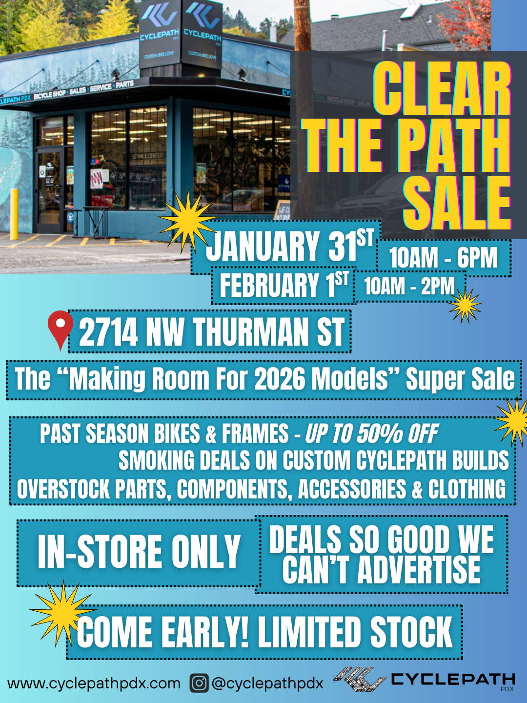 Clear the Path Sale