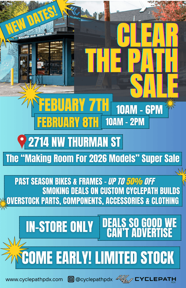 Clear the Path Sale - Cyclepath PDX
