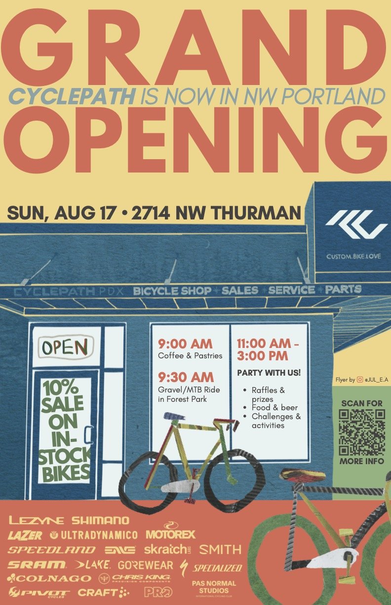 NW Grand Opening - Sunday August 17 - Cyclepath PDX