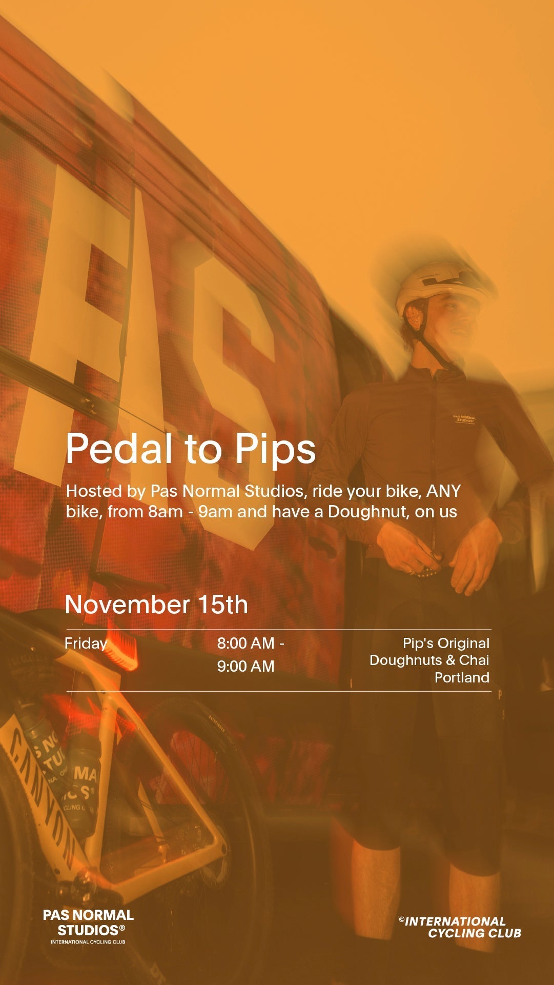 Pedal to Pips - Donuts with the International Cycling Club - Cyclepath PDX