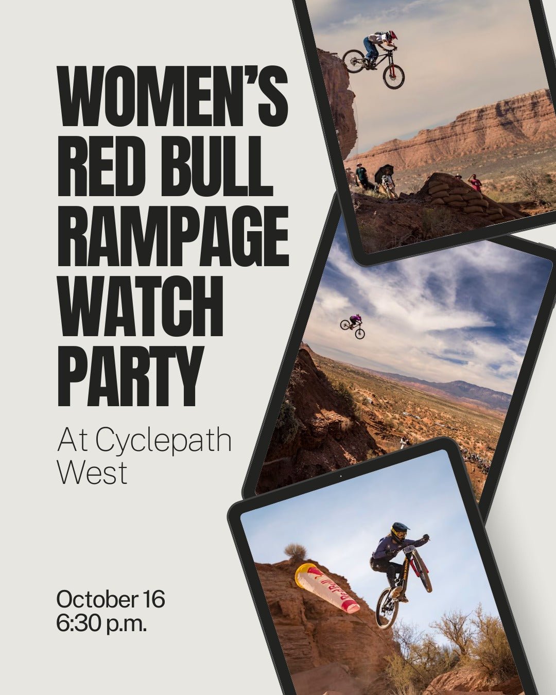 Red Bull Rampage Watch Party w/ NW Trail Sisters 10/16 - Cyclepath PDX