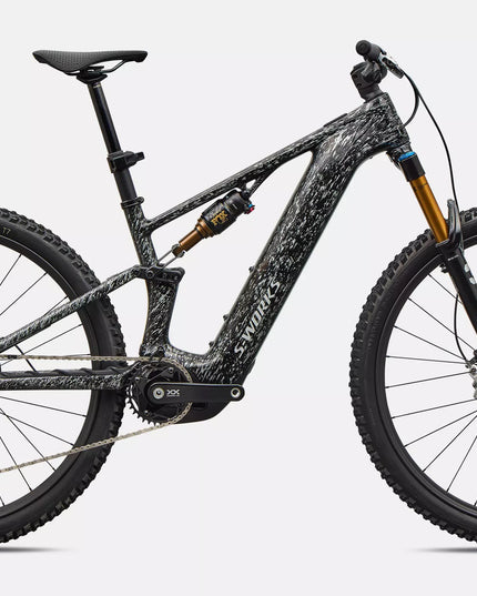 S-Works Turbo Levo R Gloss Shadow Silver Blended Speckle Over Carbon / Silver Dust S3