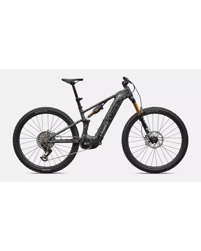 S-Works Turbo Levo R Gloss Shadow Silver Blended Speckle Over Carbon / Silver Dust S3