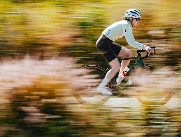 Cyclist riding a Cervelo Rouvida electric bike 