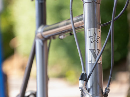 Consingment Vanilla Breakaway Road Bike (Custom Geo) Silver Shimano 105 w/ Case