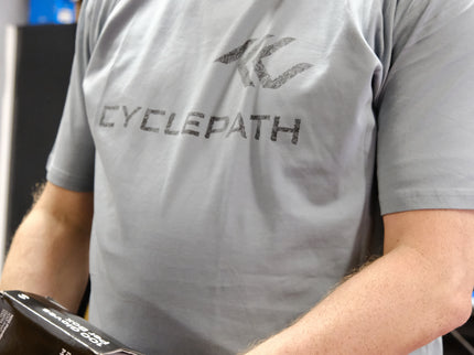 Cyclepath Artist Series Tee: Dustin Klein Tread Logo Shirt