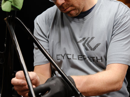 Cyclepath Artist Series Tee: Dustin Klein Tread Logo Shirt
