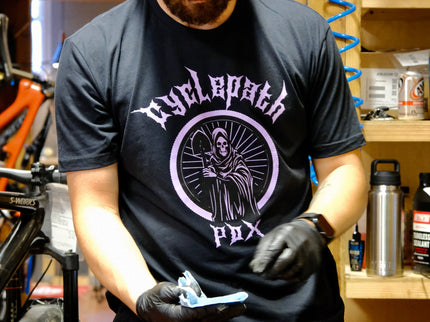 Cyclepath Arist Series Tee: Ride Cosmic Dirt "Reaper"
