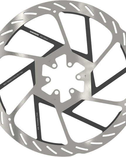 SRAM Rotor HS2 180mm 6-bolt (includes Steel rotor bolts) Rounded