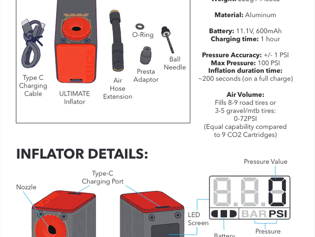 Silca Elettrico Mini-Pump