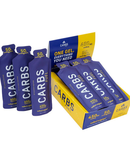 Carbs Fuel - Carbs Fuel Box of 12 Salted Original 50g Energy Gel - CF-SALT-50-G-12 - Cyclepath PDX