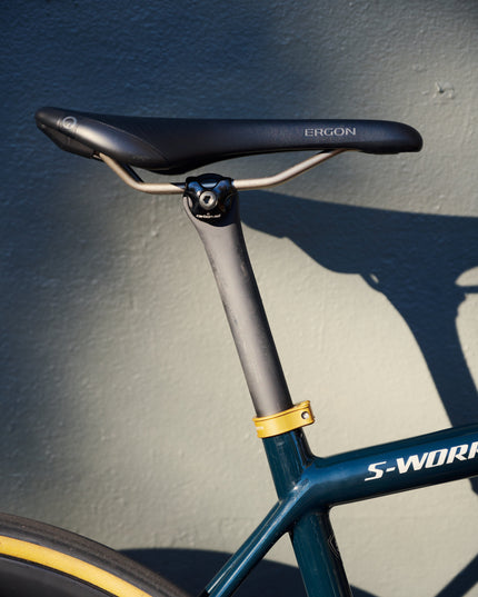 Specialized-Consignment | 2020 Specialized S-Works Aethos 56cm SRAM Rival Gloss Forest Green / Gold Pearl / Flake Silver-210000082246-Cyclepath PDX-Bikes - Analog Bikes - ROAD - Specialized