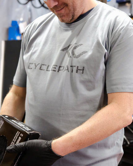 Cyclepath PDX - Cyclepath Artist Series Tee: Dustin Klein Tread Logo Shirt - 210000073186 - Cyclepath PDX