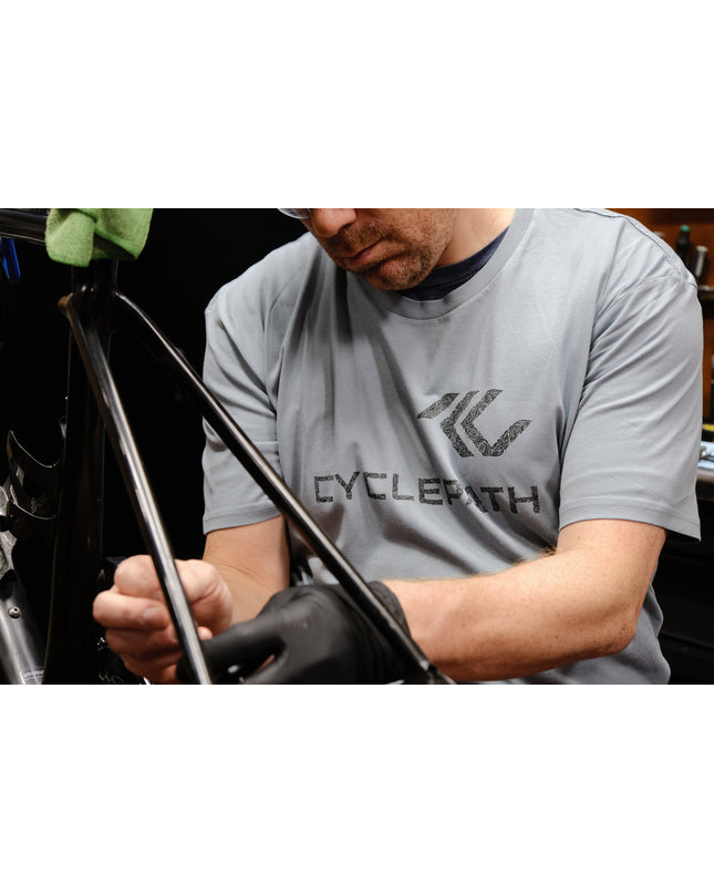 Cyclepath PDX - Cyclepath Artist Series Tee: Dustin Klein Tread Logo Shirt - 210000073186 - Cyclepath PDX