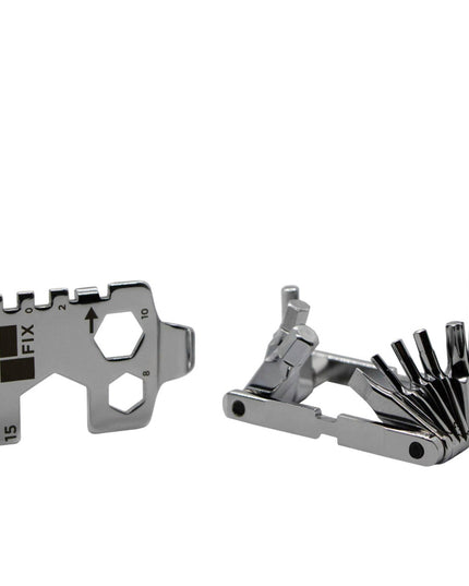 Fix Manufacturing - Fix Manufacturing Wheelie Wrench X Folding Tool with Dynaplug Silver - 11007-002-OS - Cyclepath PDX