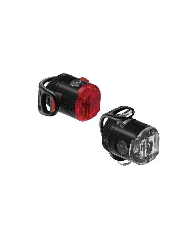 Lezyne Femto USB-C Drive Headlight and Taillight Set - Black