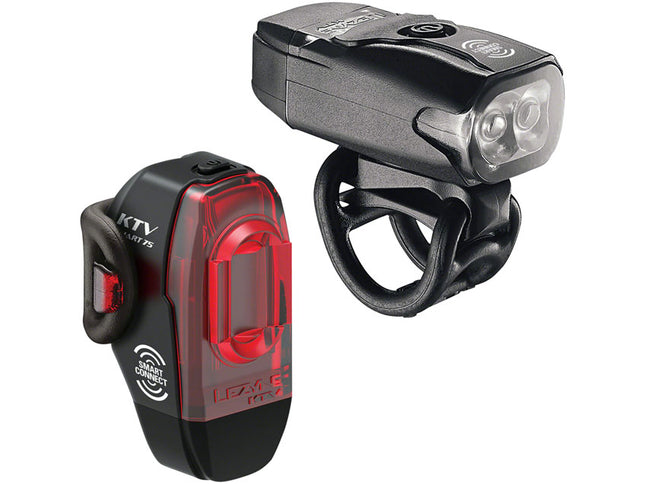 Lezyne KTV Drive Headlight and KTV Pro Smart Taillight Set: Black