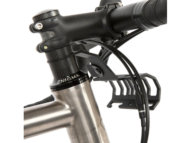 Restrap Bumper Bar Bag/Accessory Mount - Fits 1-1/8" Threadless Steerer Tubes, Black