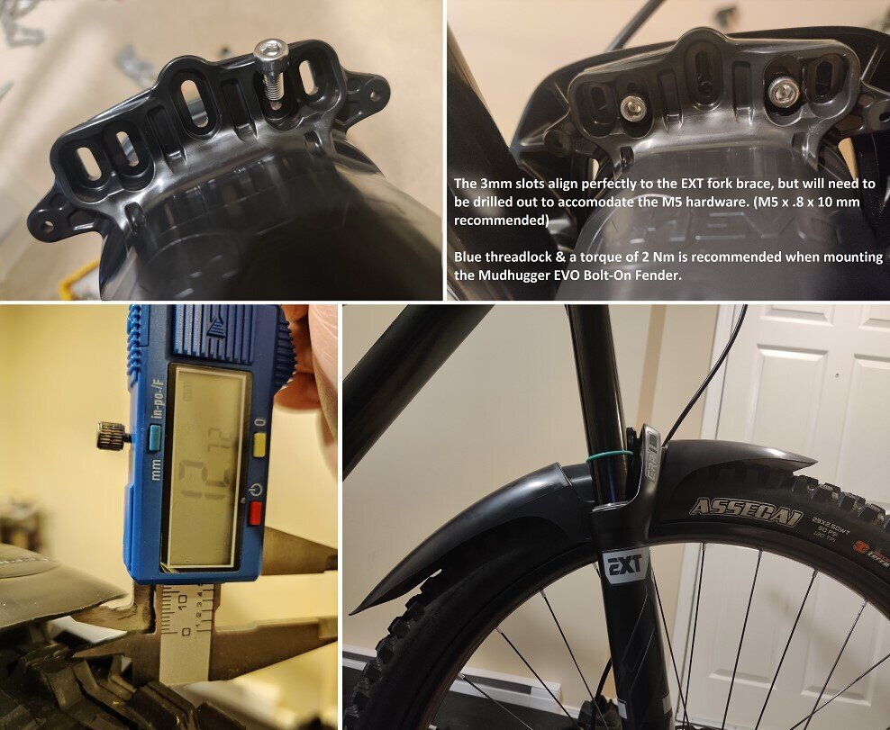 Mudhugger EVO Shorty Bolt-On Front Fender - Fox 34/36/38