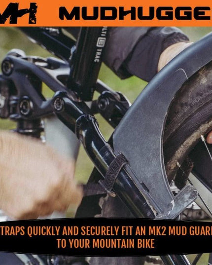 Mudhugger - Mudhugger Quick Fit Straps for MK2 Rear Fender 4x20 mm - MK2rearMHvelcroKIT - Cyclepath PDX