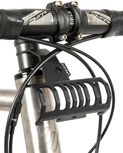 Restrap - Restrap Bumper Bar Bag/Accessory Mount - Fits 1 - 1/8" Threadless Steerer Tubes, Black - RS_HDW_BMP_BLK - Cyclepath PDX
