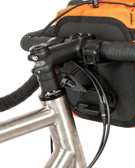 Restrap - Restrap Bumper Bar Bag/Accessory Mount - Fits 1 - 1/8" Threadless Steerer Tubes, Black - RS_HDW_BMP_BLK - Cyclepath PDX