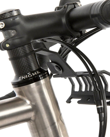 Restrap - Restrap Bumper Bar Bag/Accessory Mount - Fits 1 - 1/8" Threadless Steerer Tubes, Black - RS_HDW_BMP_BLK - Cyclepath PDX