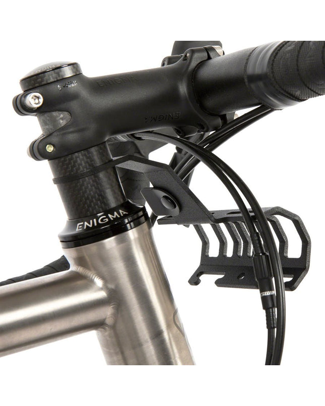 Restrap - Restrap Bumper Bar Bag/Accessory Mount - Fits 1 - 1/8" Threadless Steerer Tubes, Black - RS_HDW_BMP_BLK - Cyclepath PDX