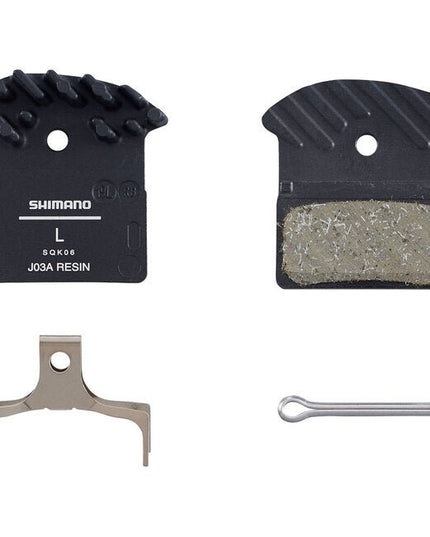 Shimano - Shimano J05A - RF Resin Brake Pad & Spring Finned Alloy Plate - EBPJ05ARFA - Cyclepath PDX