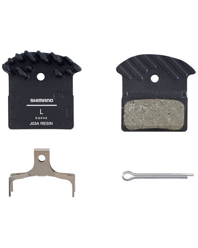 Shimano - Shimano J05A - RF Resin Brake Pad & Spring Finned Alloy Plate - EBPJ05ARFA - Cyclepath PDX