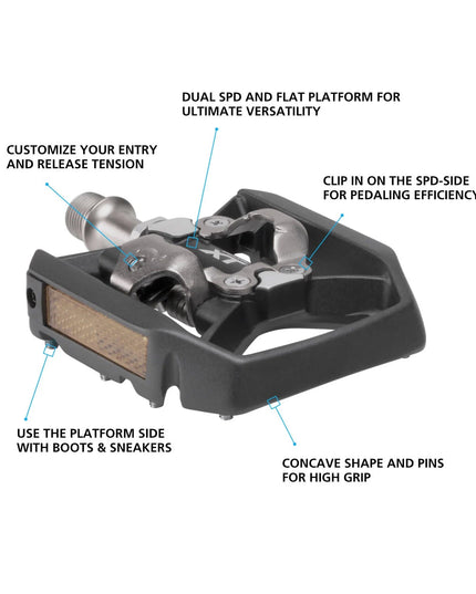 Shimano-Shimano T8000 Deore XT SPD Pedal-EPDT8000-Cyclepath PDX-Components - Pedals