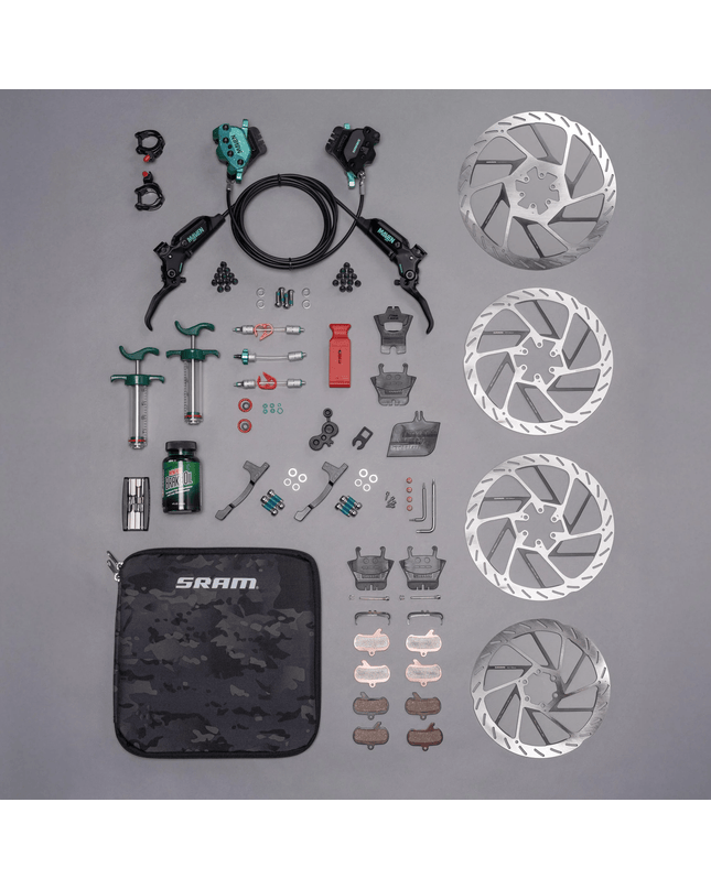SRAM - SRAM Maven Ult Stealth Expert Brake Kit Teal Splat'r A1 - 00.5018.237.003 - Cyclepath PDX
